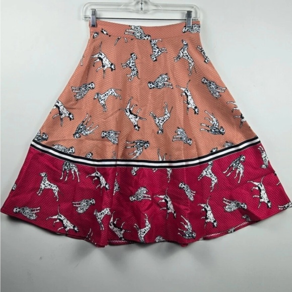 Hutch Dalmatian print color block midi skirt - Picture 2 of 11